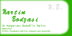 martin bodzasi business card
